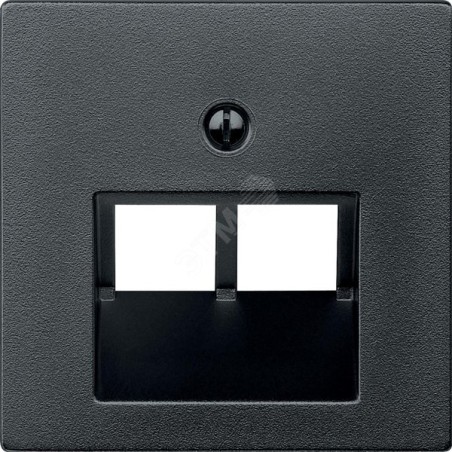 Merten Накладка на розетку компьютерную 2 поста антрацит