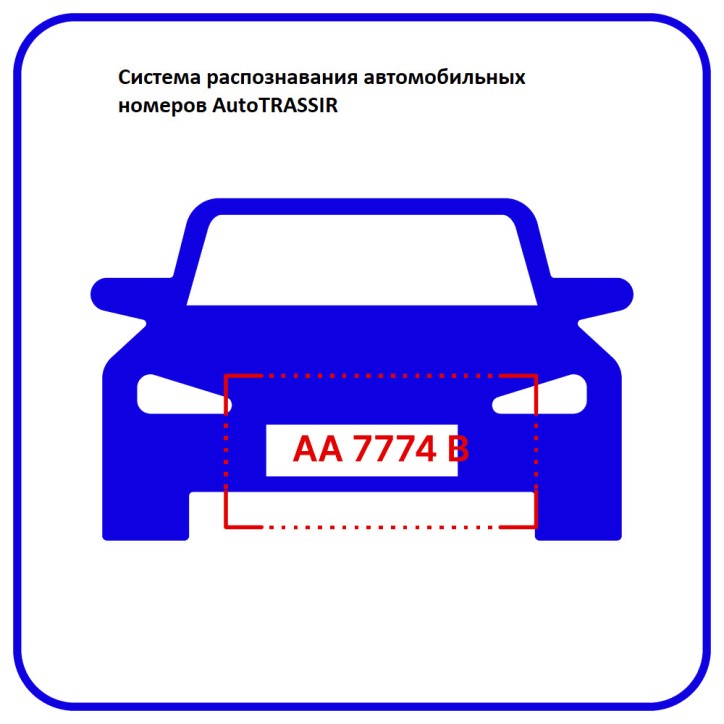 Программное обеспечение Auto система распознавания автономеров (LPR) 2 канала до 30 км\ч AutoTRASSIR