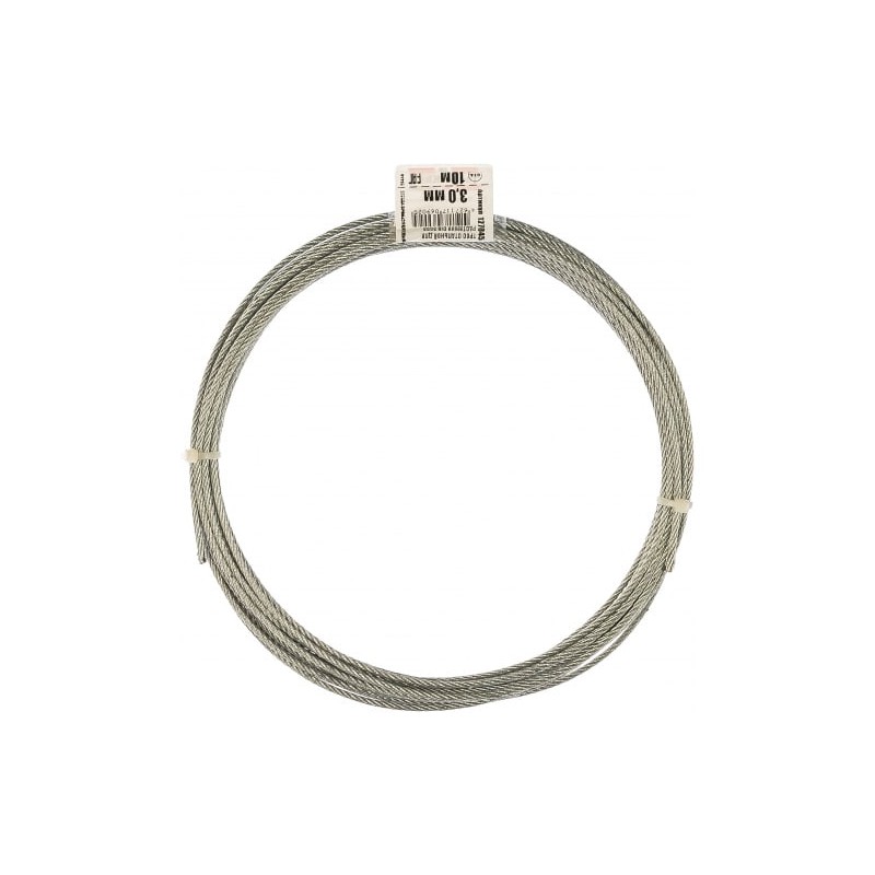 Трос 4,0 мм стальной оцинкованный (30м)