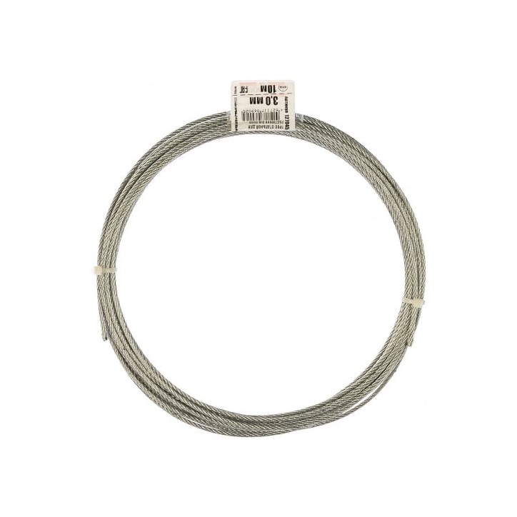 Трос 4,0 мм стальной оцинкованный (30м)