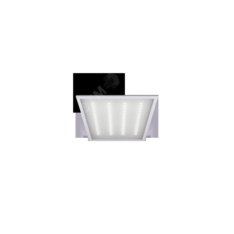 Светильник светодиодный ДВО-36Вт 4000К 3000Лм 595х595х19мм, призма,