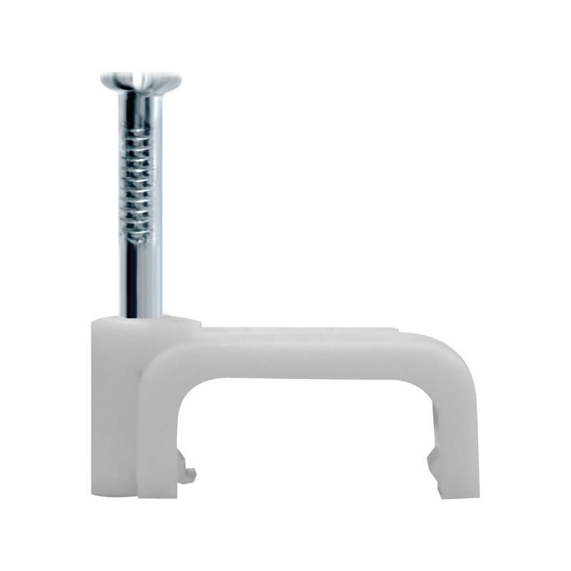 Скоба 6мм плоская пластиковая (50шт)