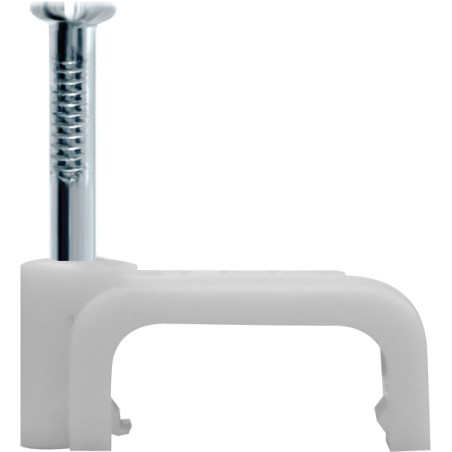 Скоба 6мм плоская пластиковая (50шт)