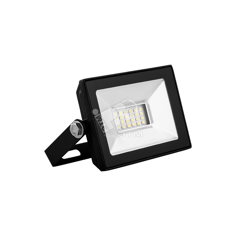 Прожектор светодиодный 2835SMD, 10W 4000K AC220V/50Hz IP65, черный в компактном корпусе, SFL90-10