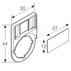 Шильдик для держателя (кнопочные посты)