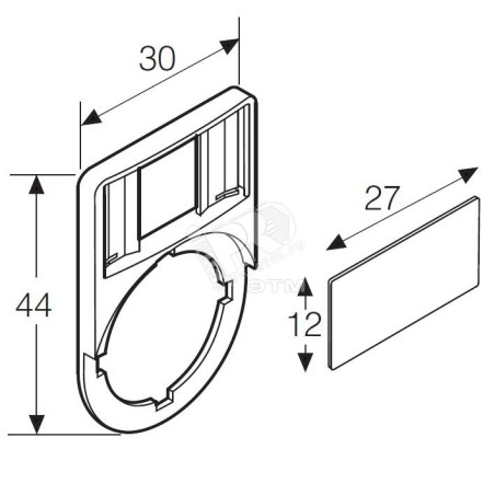 Шильдик для держателя (кнопочные посты)