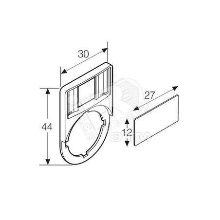 Держатель шильдика MA6-1060 (кнопочные посты)
