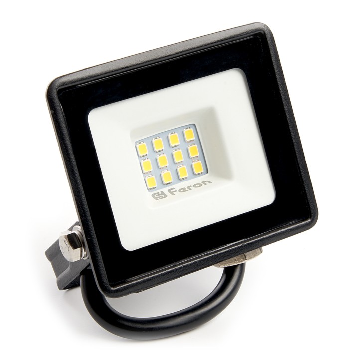 Прожектор светодиодный 2835 SMD 10W 4000K IP65 AC220V/50Hz, черный, LL-918