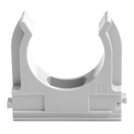 Крепеж-клипса для труб АБС-пластик в карт d20 мм