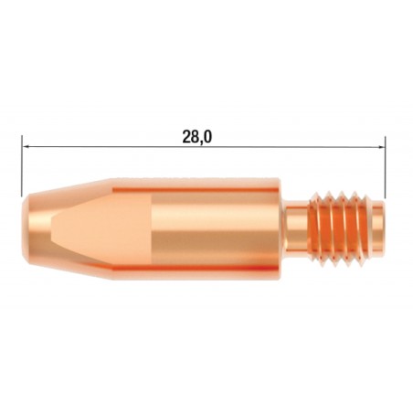 Наконечник контактный M6х28 мм CuCrZr D 0.9 мм (25 шт.)