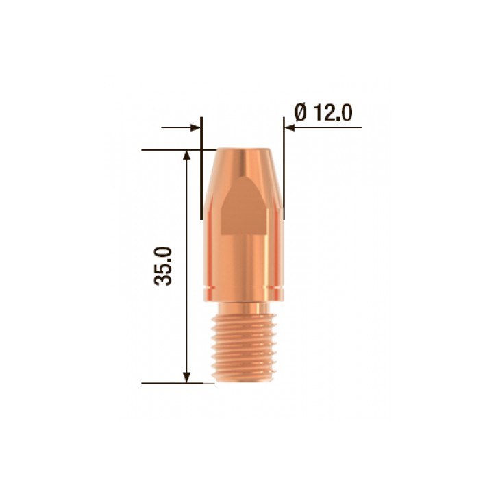 Наконечник контактный M10х35 мм CuCrZr D 1.6 мм (25 шт.)