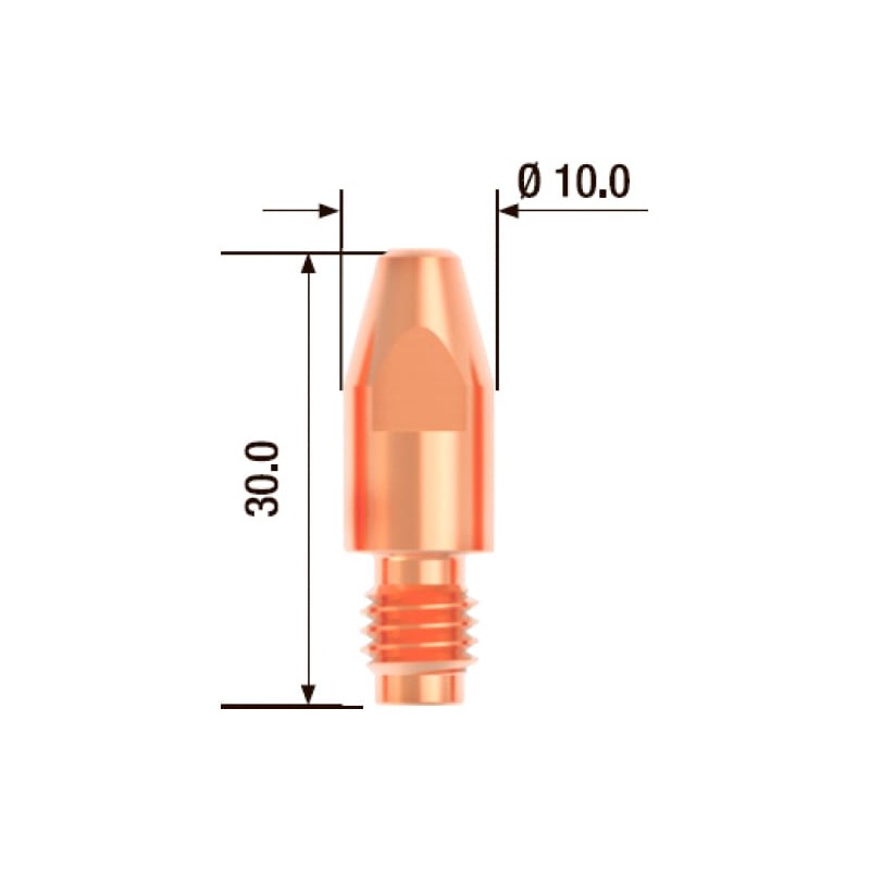 Наконечник контактный M8х30 мм ECU D 0.9 мм (25 шт.)