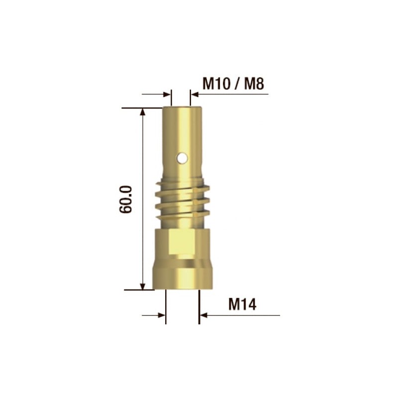 Адаптер контактного наконечника M8х65 мм (5 шт.)