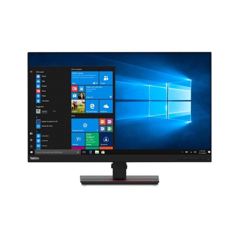 Монитор 27'' IPS, 2560x1440, 4мс, HDMI1.4, DP1.2, USB-C, ThinkVision T27h-2L