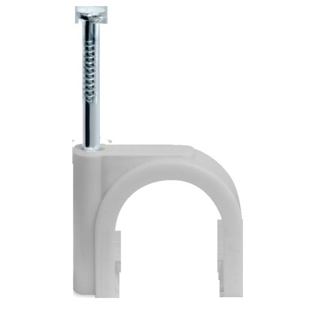 Скоба 12мм круглая пластиковая (50шт)