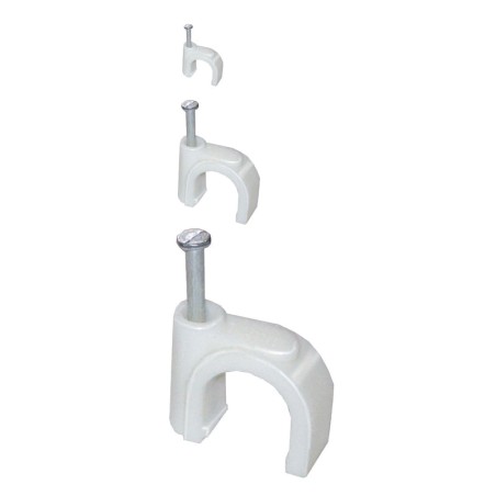 Скоба 35мм круглая пластиковая (100шт)