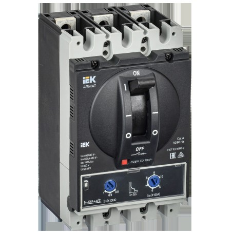 Выключатель автоматический в литом корпусе ARMAT 3P типоразмер A 85кА 100А расцепитель термомагнитны