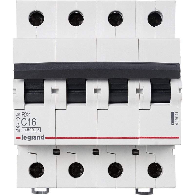 Выключатель автоматический четырехполюсный RX3 4,5 кА C 16 А
