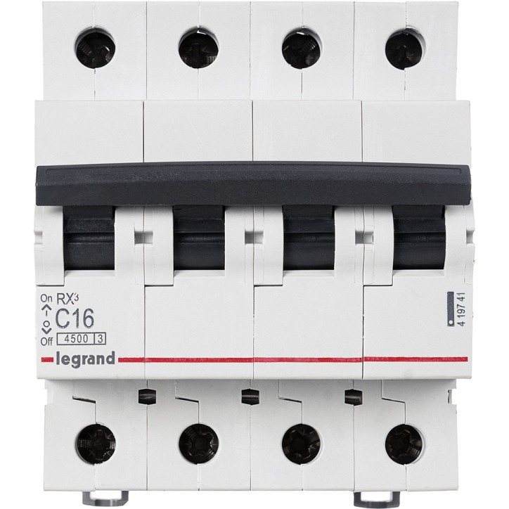 Выключатель автоматический четырехполюсный RX3 4,5 кА C 16 А