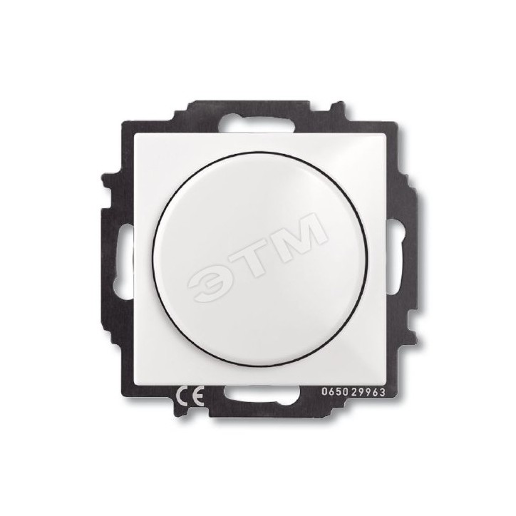 BASIC 55 Диммер 400 Вт поворотно-нажимной в рамку белый