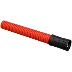 Труба гофрированная двустенная ПНД d-40мм красная (50м) IEK