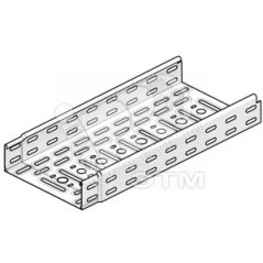 Кабельный лоток перфорированный с телескопическими концами, высота - 60 мм, ширина - 150 мм, длина - 3000 мм, толщина - 1,25 мм,