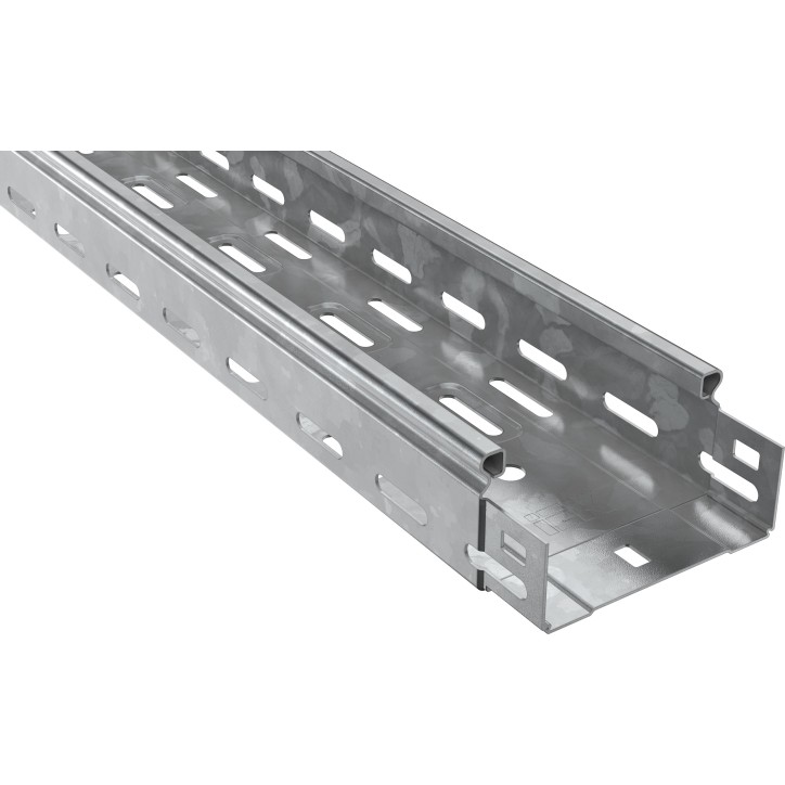 Лоток перфорированный 50х100х3000мм горячеоцинкованный Лоток перфорированный 50х100х3000мм горячеоцинкованный