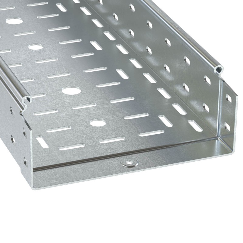 Лоток перфорированный 400х80 L-3000мм толщина 1.2мм горячеоцинкованный