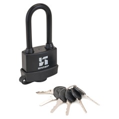 Замок навесной всепогодный с длинной дужкой и увеличенным количеством ключей, АЛЛЮР ВС1Ч-375ПД черны