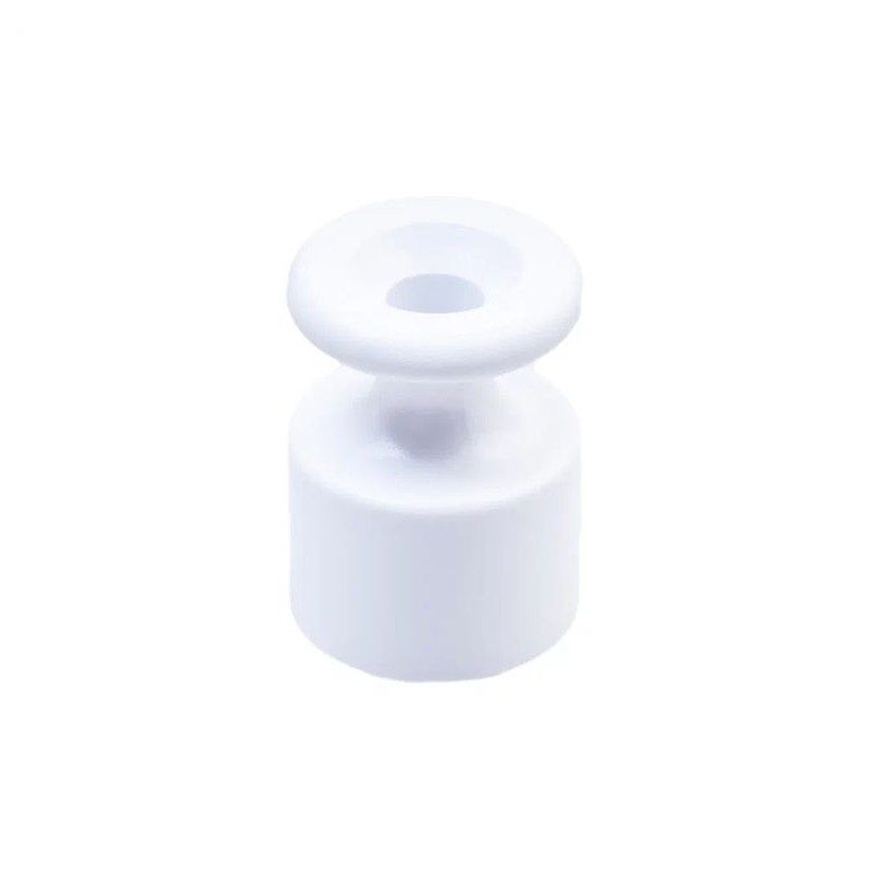 Изолятор для наружного монтажа, пластик, цвет белый (100 шт/уп)