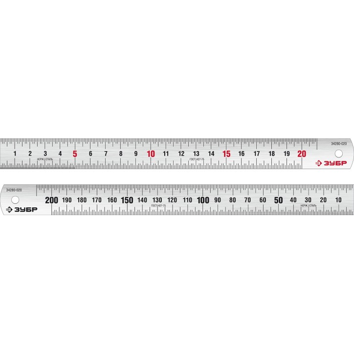 Линейка Про-20, усиленная нержавеющая 0.20 м, Профессионал