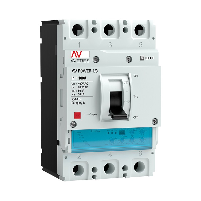 Выключатель автоматический AV POWER-1/3 100А 50кА ETU2.2