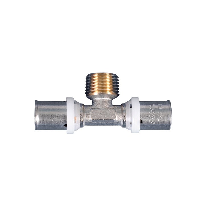 Тройник пресс 16x1/2' НР