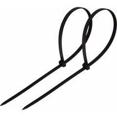 Хомут-стяжка кабельная нейлоновая PROconnect 200x2,5 мм, черная, 100 шт