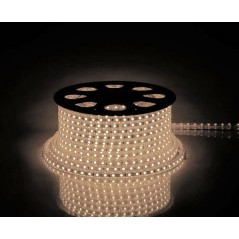 Лента светодиодная, 60SMD(2835)/m 4.4W/m 230V IP65 100m, 2700К, LS704 с 2 сетевыми шнурами, 2 заглушками, 2 коннекторами,10 креп