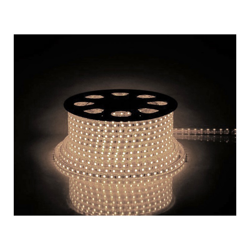 Лента светодиодная, 60SMD(2835)/m 4.4W/m 230V IP65 100m, 2700К, LS704 с 2 сетевыми шнурами, 2 заглушками, 2 коннекторами,10 креп