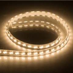 Лента светодиодная,120SMD(5730)/м 11Вт/м 230V IP65 50м, 3000K, LS705 с 1 сетевым шнуром, 2 заглушками, 2 коннекторами в комплект