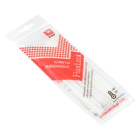 Хомут P6.6 стандартный белый 2.5x150 (100шт) FlexLock PROxima