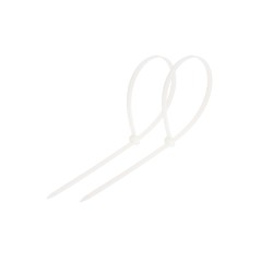 Хомут-стяжка кабельная нейлоновая PROconnect 200x2,5 мм, белая, 100 шт