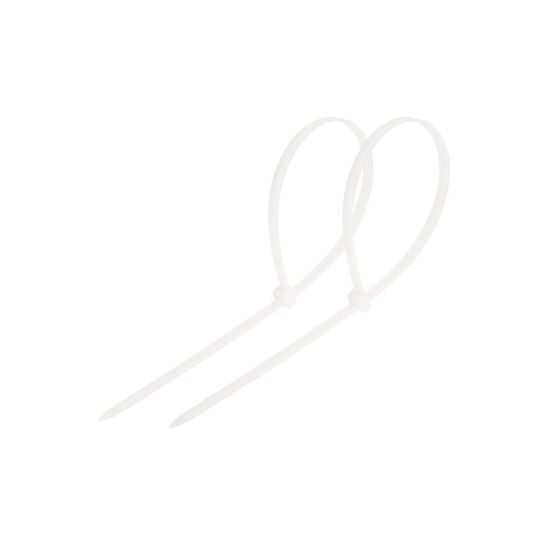 Хомут-стяжка кабельная нейлоновая PROconnect 200x2,5 мм, белая, 100 шт