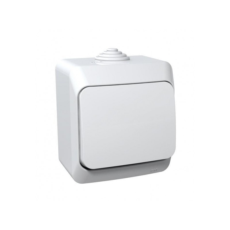 ЭТЮД Выключатель одноклавишный наружный IP44 белый