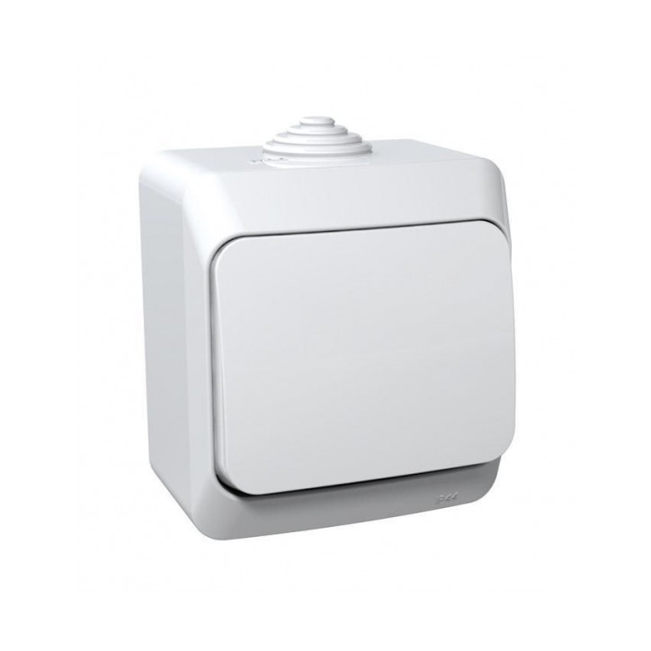 ЭТЮД Выключатель одноклавишный наружный IP44 белый