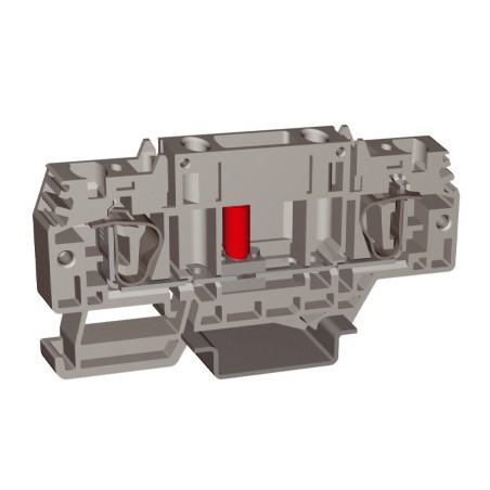 Зажим винтовой 4мм.кв тестовый с разъединителем серый HSCB.4GR