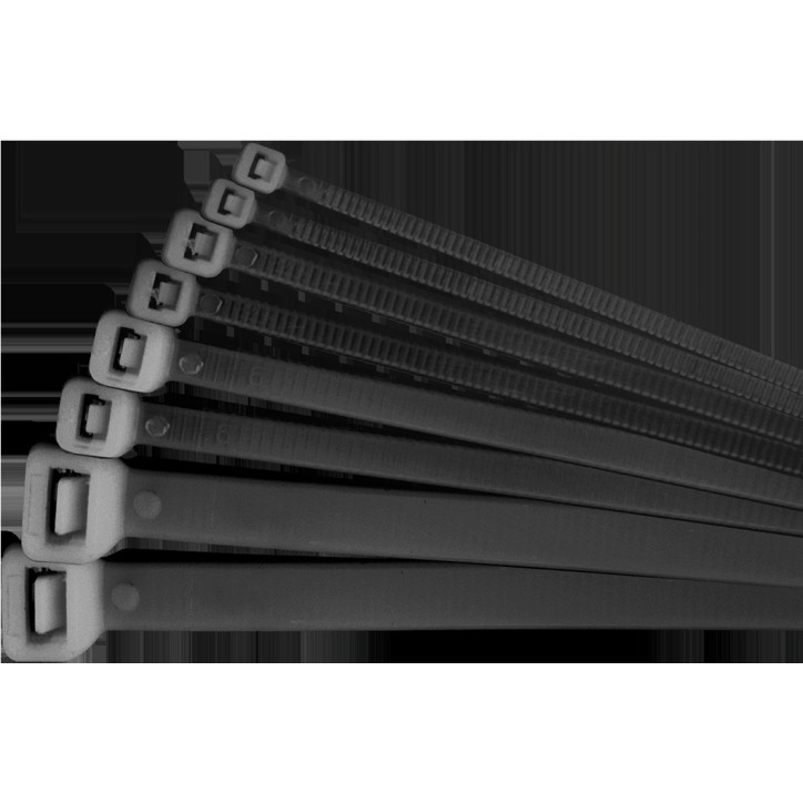 Хомут 250х4.8мм черный нейлон (100шт)