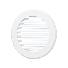 Решетка наружная вентиляционная круглая D136 с фланцем D100, из ASA пластика
