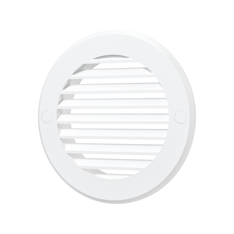 Решетка наружная вентиляционная круглая D136 с фланцем D100, из ASA пластика