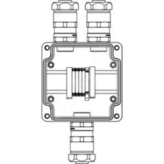 Взрывозащищенная клеммная коробка из полиэстера TBE-P-03 -(4xCBC.4 -1xTEO.4) - 2x6018ANP22CKM3SB(A) - 1x6018ANP22CKM3SB(C)1Ex e 