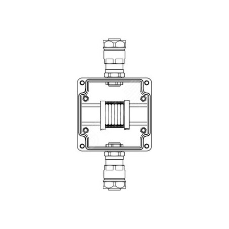 Взрывозащищенная клеммная коробка из полиэстера TBE-P-03 -(6xCBC.2) -1x6018ANP22BKM2SB(A) - 1x6018ANP22BKM2SB(C)1Ex e IIC Т5 Gb 
