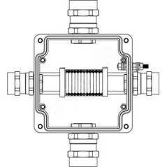 Коробка клеммная взрывозащищенная из полиэстера TBE-P-05 -(12xCBC.2) -1x6018AASDKGM4SB(A) - 1x6018AASCKGM3SB(B) - 1x6018AASDKGM4