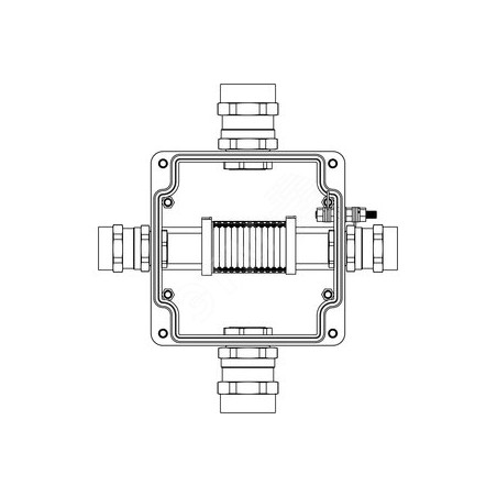 Коробка клеммная взрывозащищенная из полиэстера TBE-P-05 -(12xCBC.2) -1x6018AASDKGM4SB(A) - 1x6018AASCKGM3SB(B) - 1x6018AASDKGM4